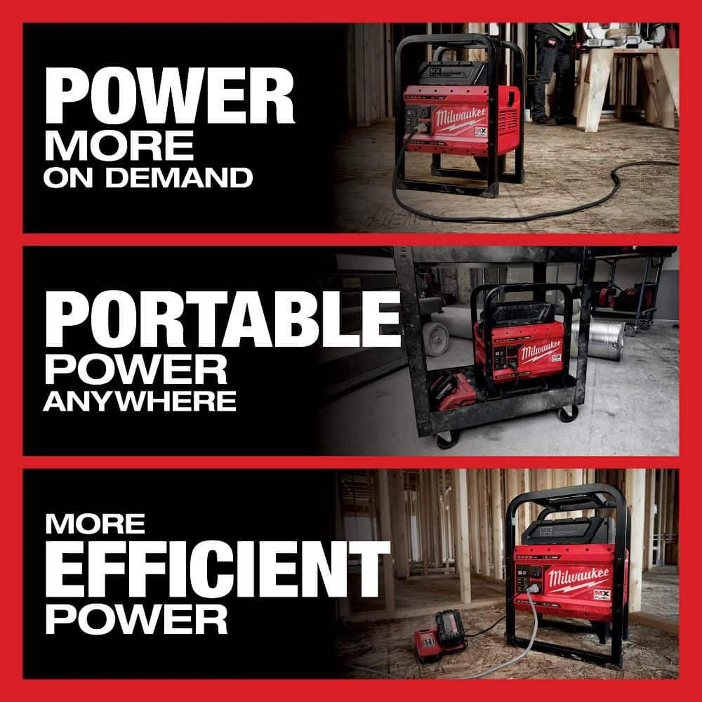 Milwaukee, MX FUEL 3600-Watt/1800-Watt Lithium-Ion Battery Powered Push Start Po