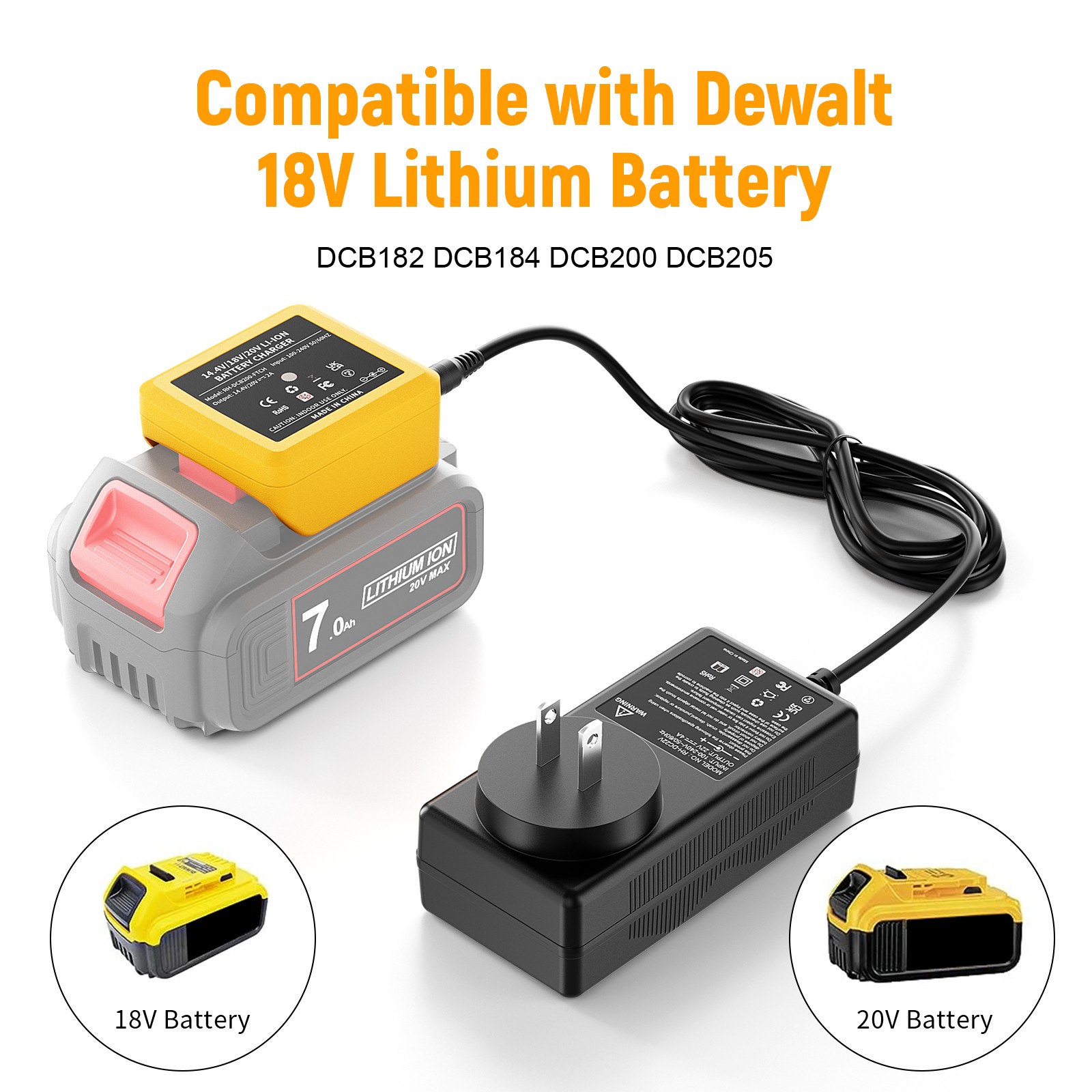 For DeWalt 20Volt Max XR Lithium-ion 4~1X 6.0AH Battery DCB206 Replace Battery