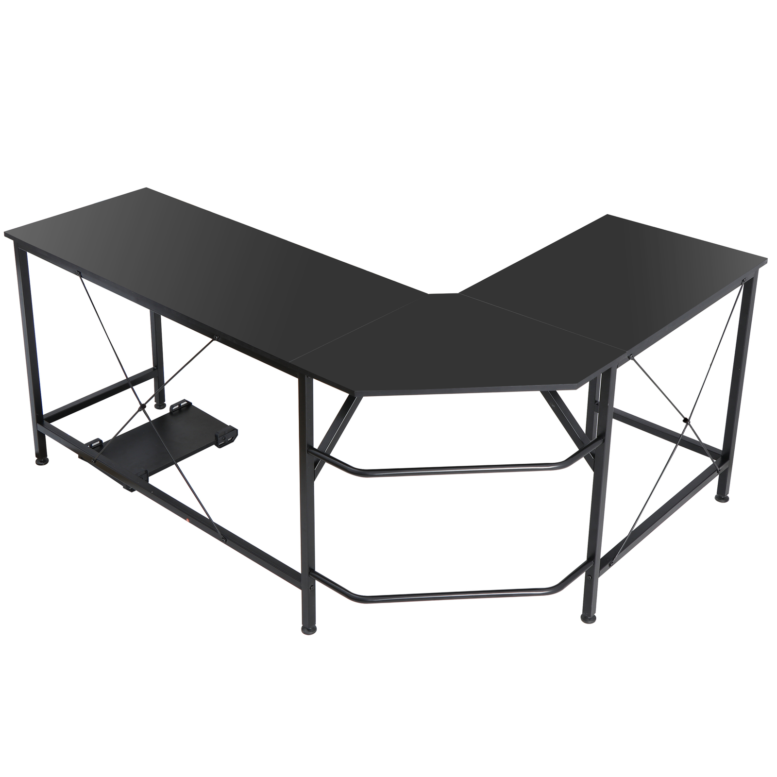 Computer Gaming Laptop Table L-Shaped Desk Corner Workstation for Office Home