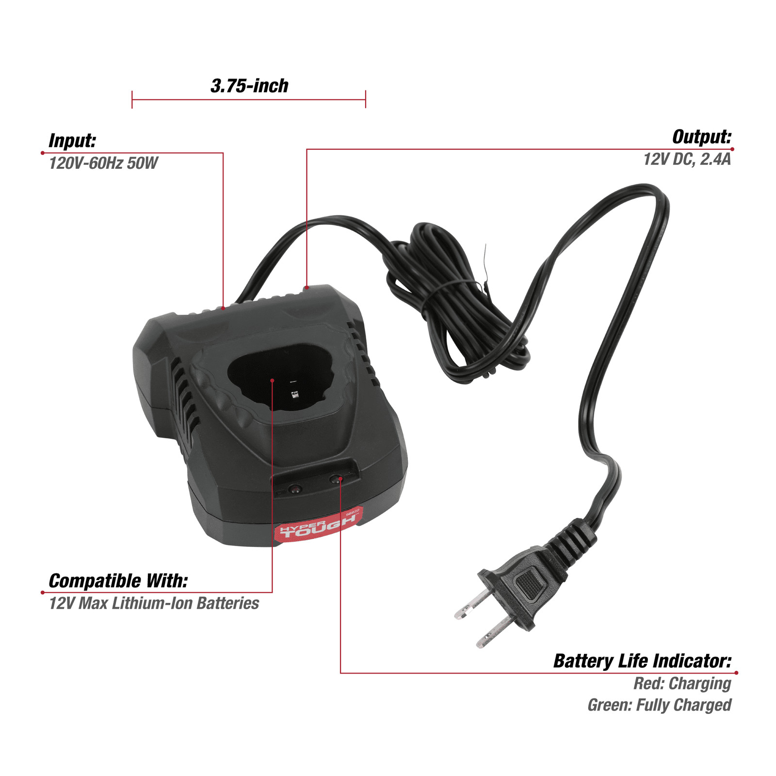 12V Max Fast Battery Charger for 12V Lit-Ion Batteries