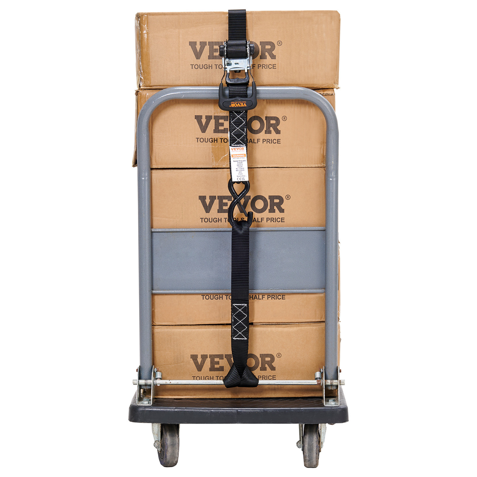 VEVOR 4 Pack Ratchet Tie Down Straps 5208 lbs 1.6″ x 8′ Heavy Duty for Cargo