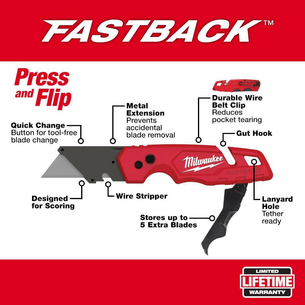 Torque Lock Locking Pliers Set with FASTBACK Folding Utility Knife with Blade St