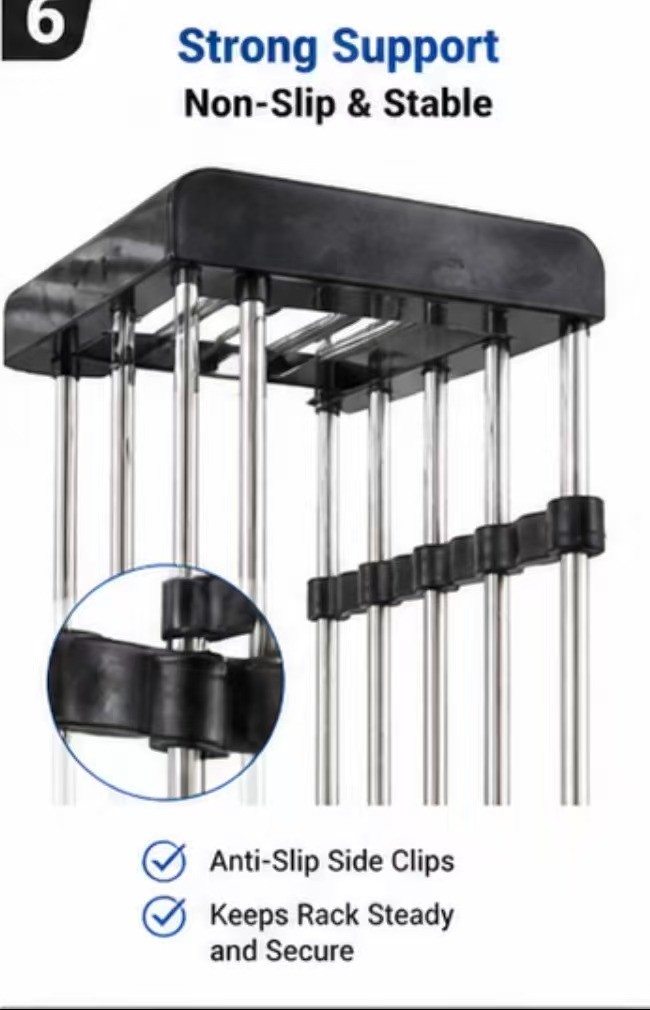 Adjustable Stainless Steel Sink Dish Drying Rack Expandable 8-18.5” Kitchen Orga