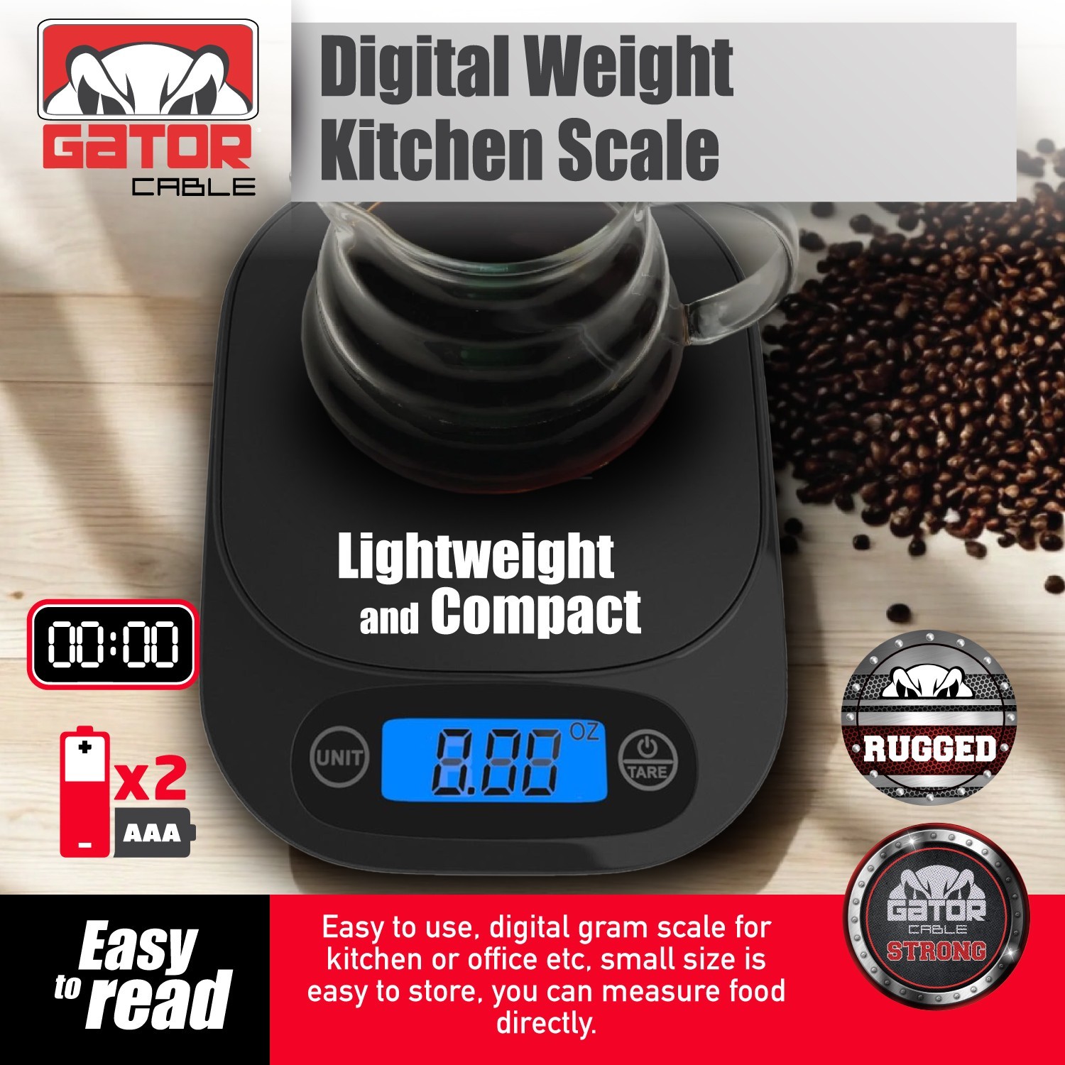Digital Kitchen Scale Food Diet Multifunction Weight Balance 10,000g 22lb x 0.5g