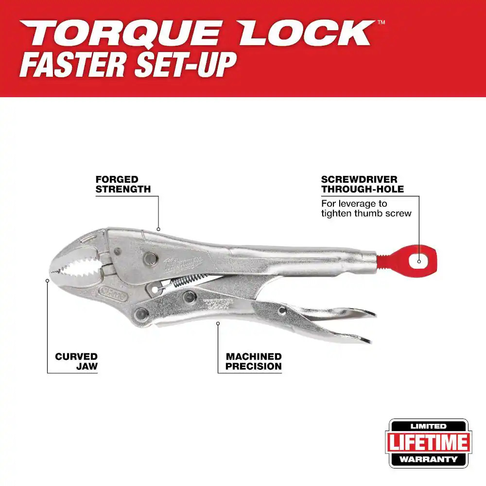Torque Lock Locking Pliers Set with FASTBACK Folding Utility Knife with Blade St