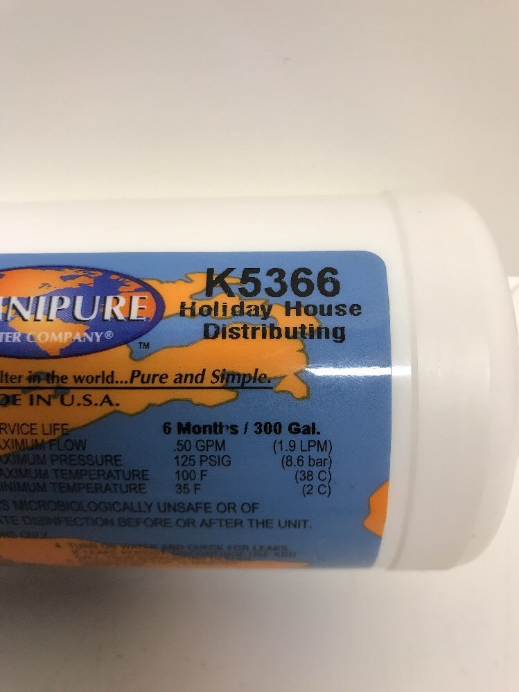OmniPure Flow Inline Filter Chlorine Taste Odor K5366 USA 6 Month