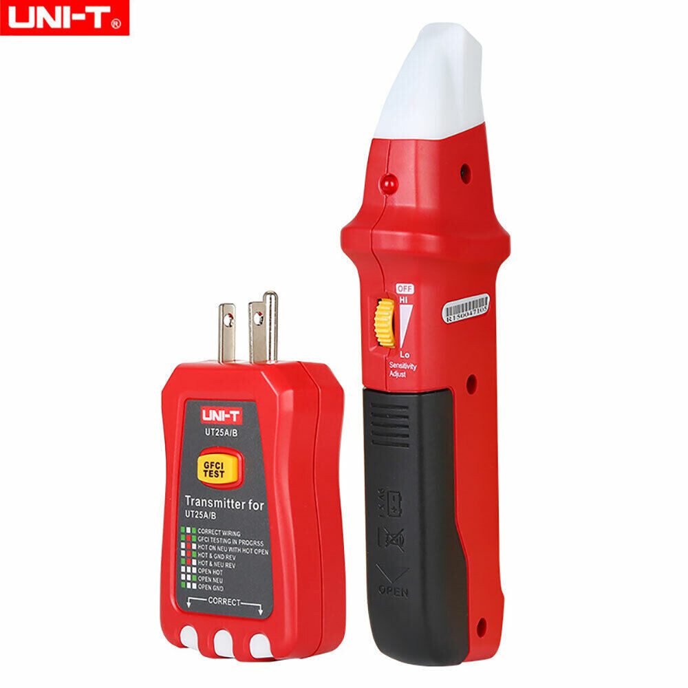 UT25A Digital Circuit Breaker Finder Tool with GFCI Outlet Socket Tester 90-120V