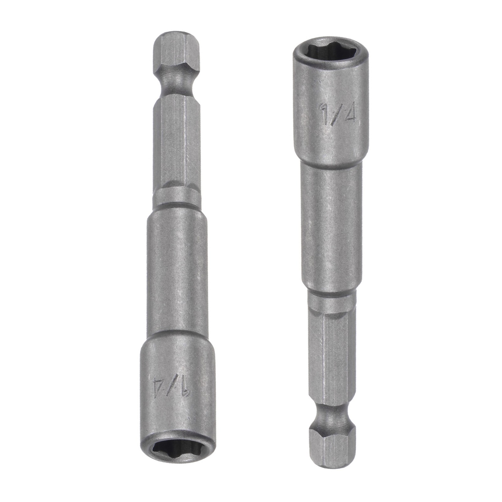 1/4″ Magnetic Nut Driver Bit 1/4″ Quick-Change Hex Shank 2.56″ 2Pcs