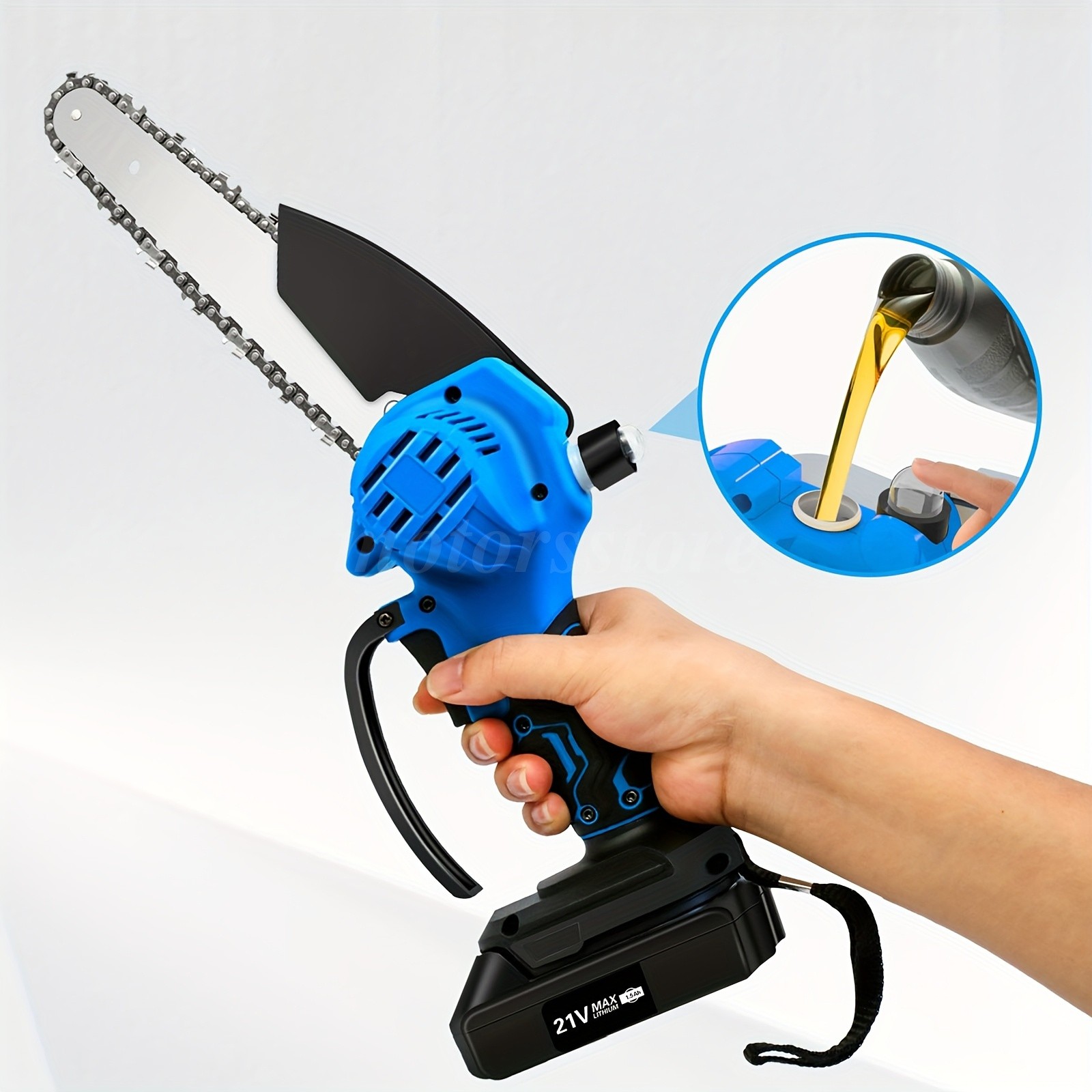 for Makita 8inch Electric Mini Chainsaw Cordless Handheld Saw 2 Battery + 3Chain