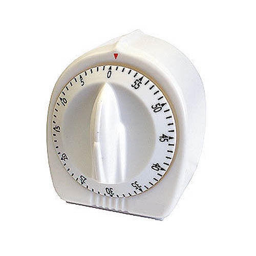 Long Ring Metal Bell Kitchen Cooking Timer 60-Minute Analog Mechanical – 1pc New