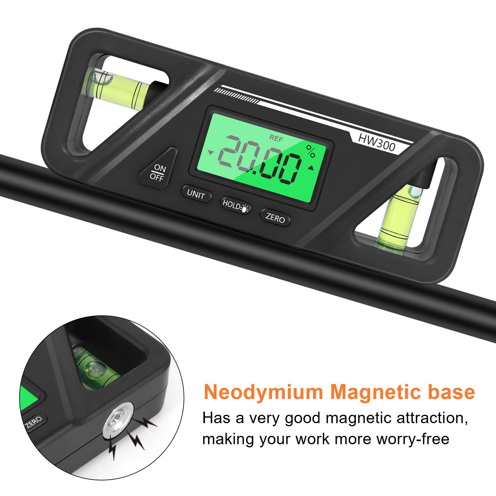 New Portable Magnetic Base Digital Level Tool Angle Measuring Instrument