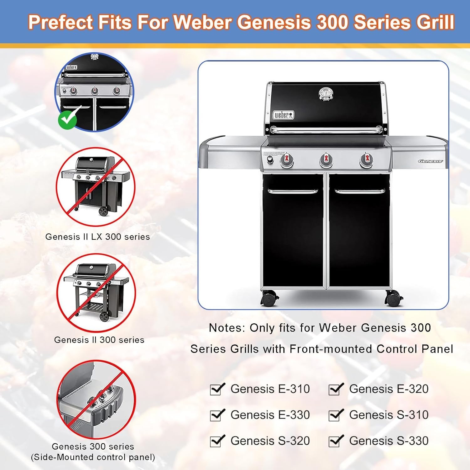 Grill Replacement Parts for Weber Genesis 300 Series E310 E320 E330 S310 S320