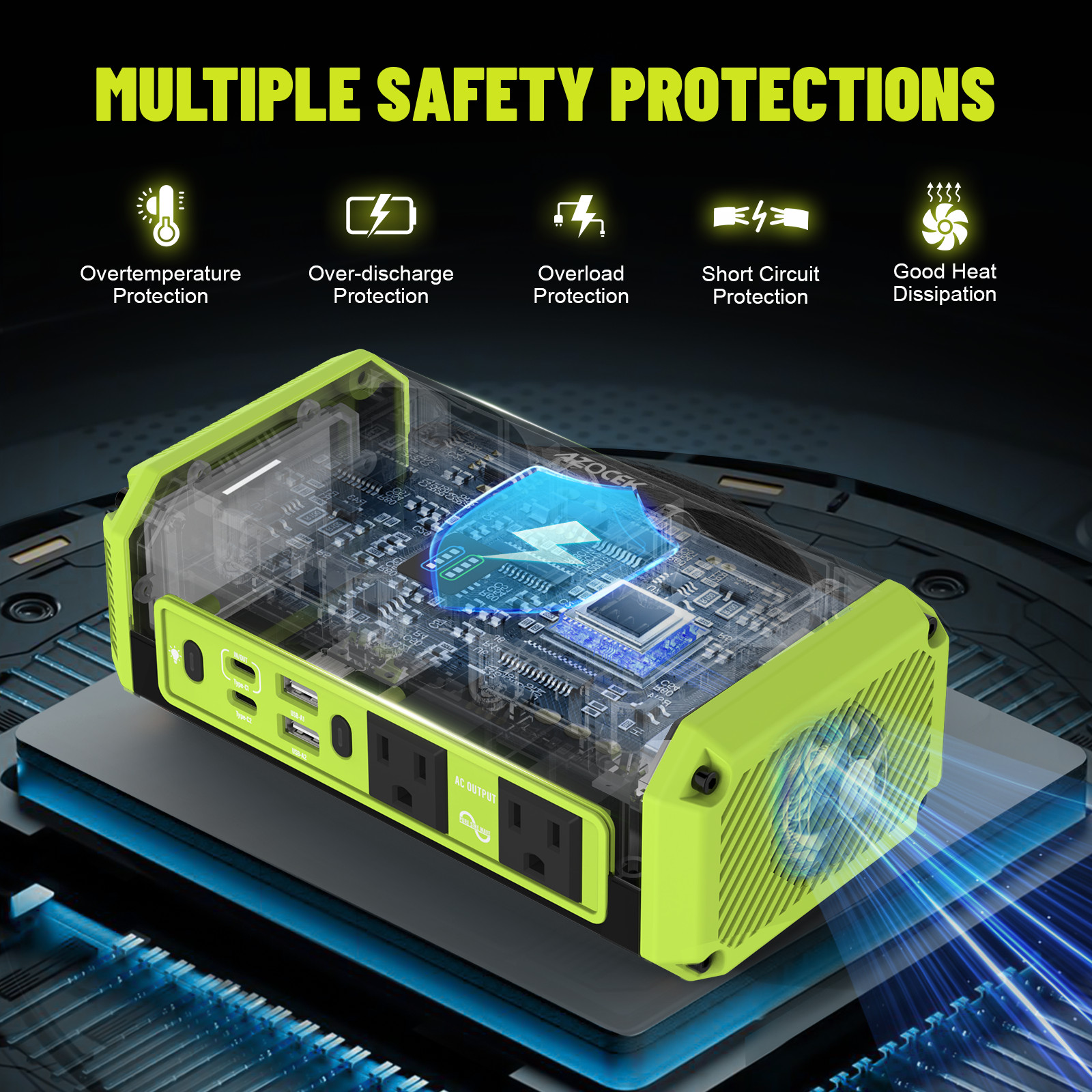 350W Power Inverter Compatible with Ryobi 18V Battery 120V(Battery Not Included)