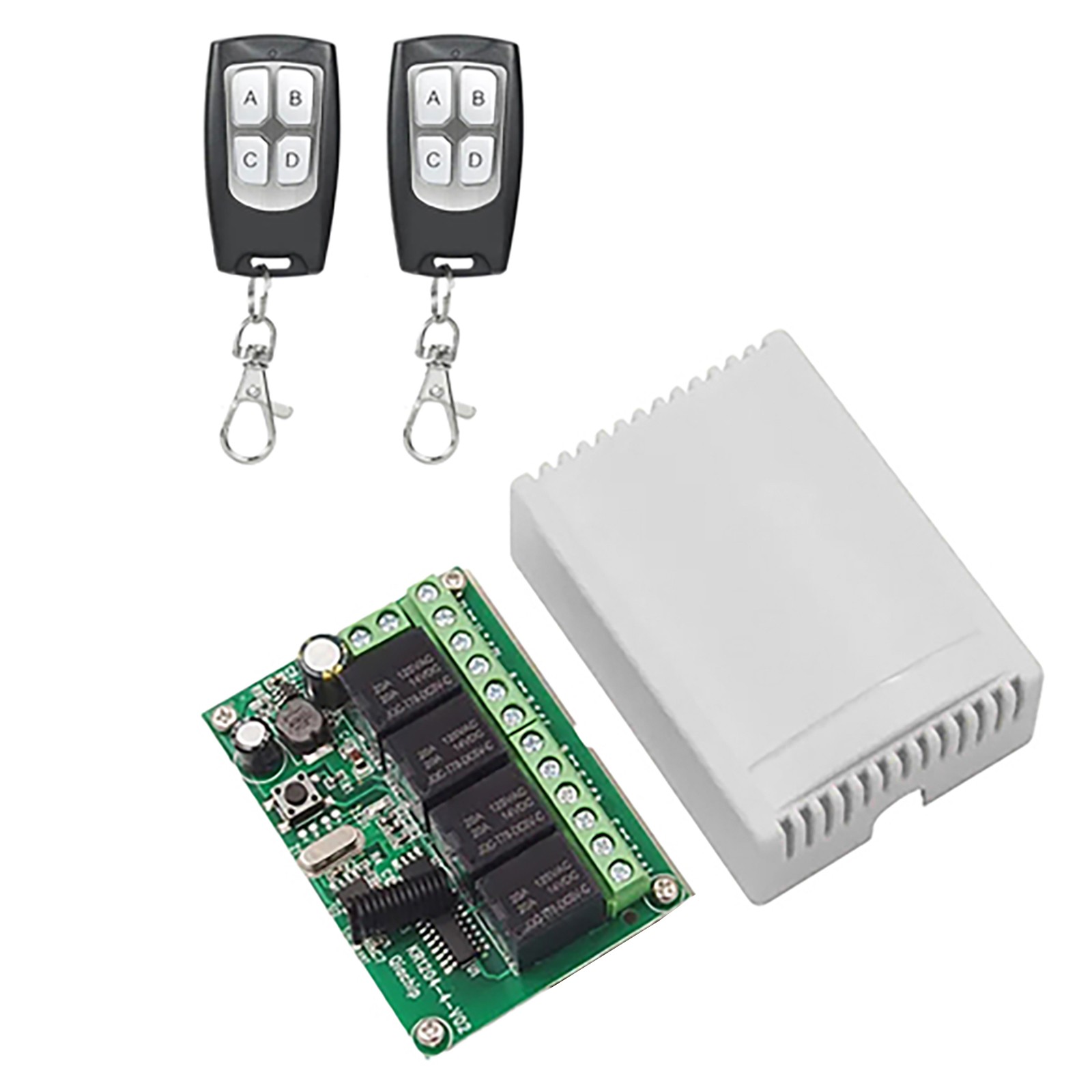 Long Range 4CH Channel Wireless Relay RF Remote Control Module Switch 433MHz