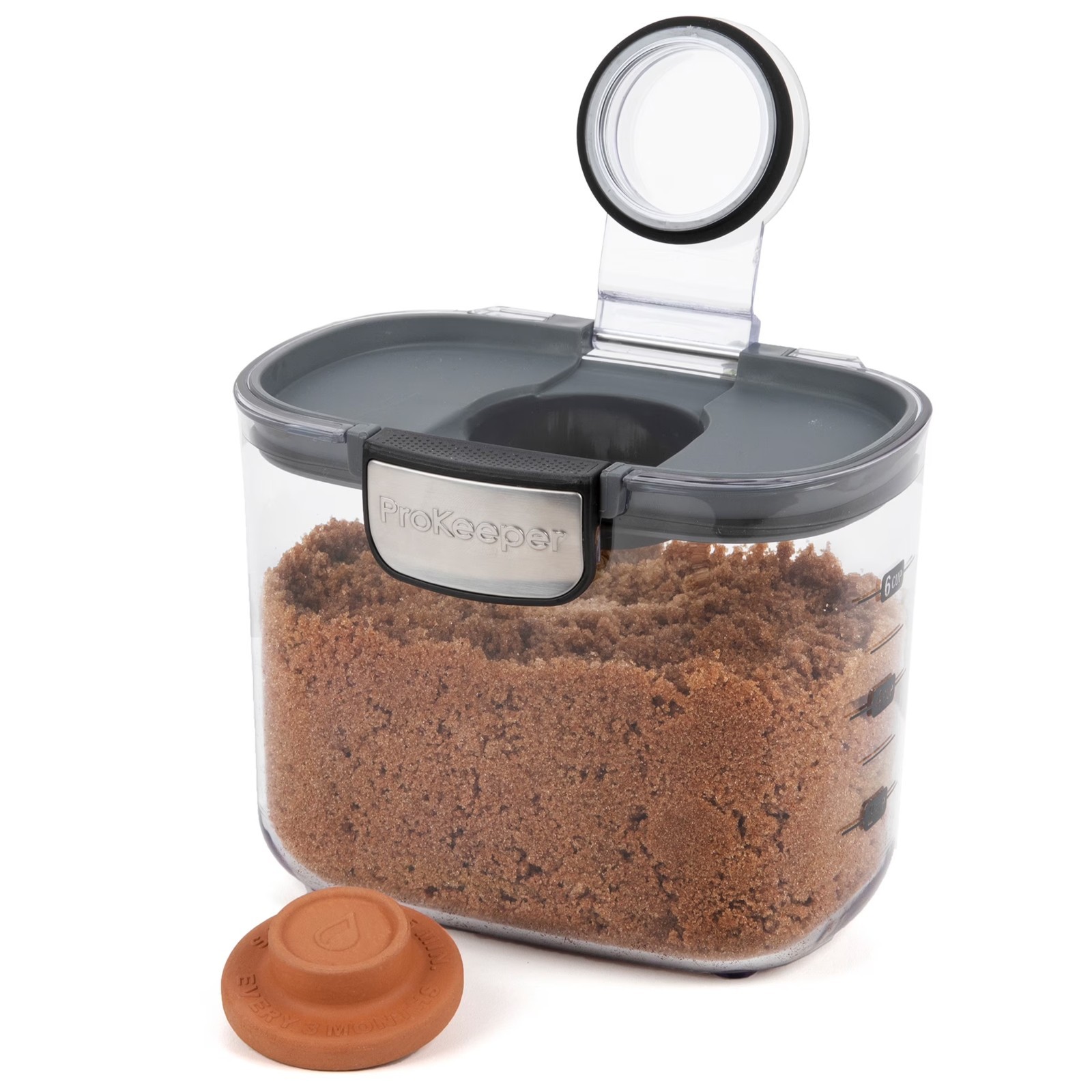 Brown Sugar ProKeeper+ Airtight Container With Terra Cotta Stone for Food