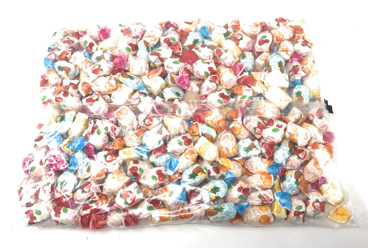Exclusive Candy Assorted Fruit Filled Hard Candies – 1.3kg/2.9lb. Bag,