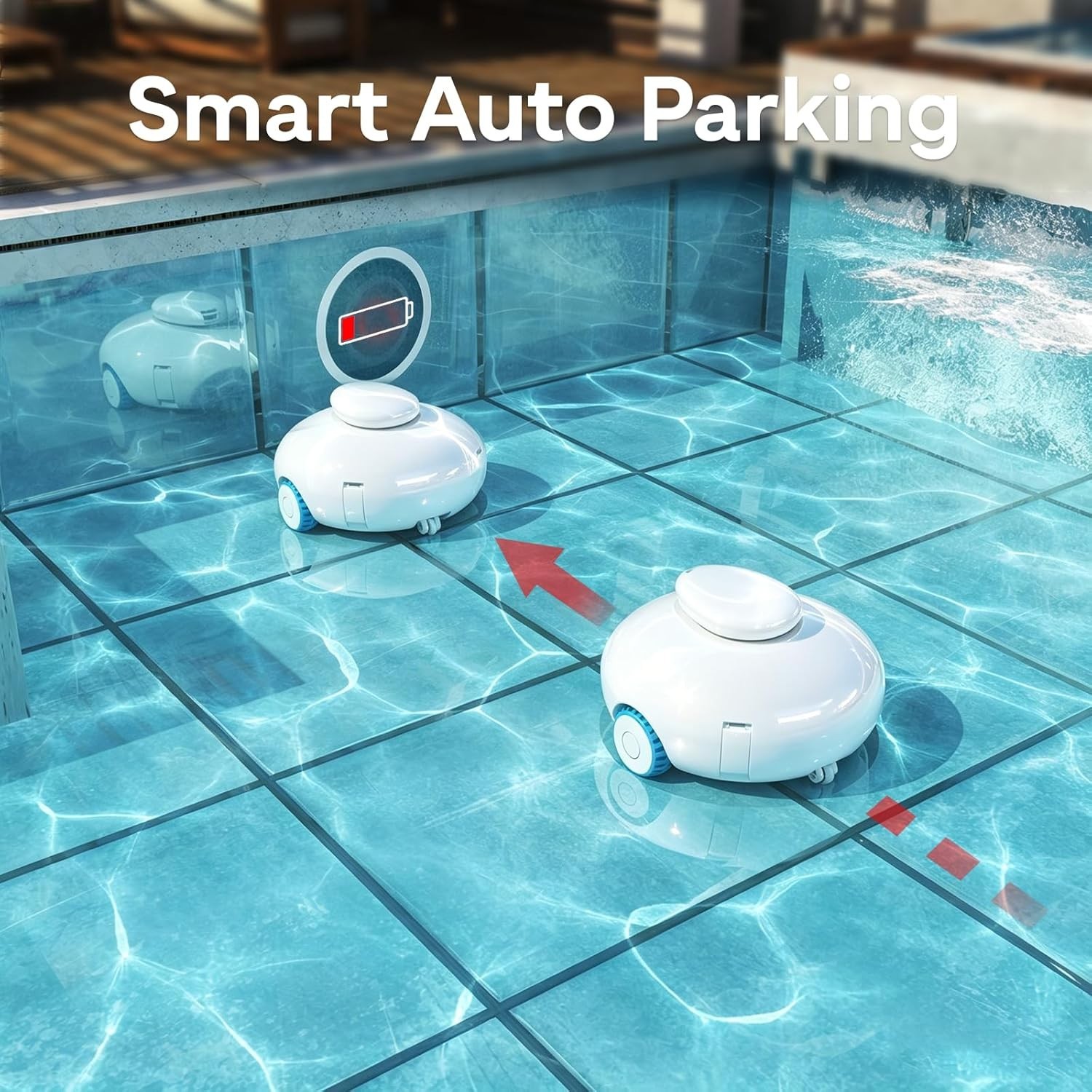 New K2 Cordless Robotic Pool Cleaner 120Min Runtime Suction Pool Vacuum