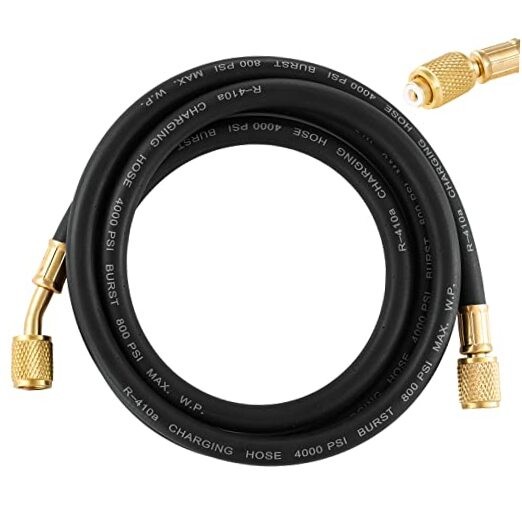 R410A AC Refrigerant Charging Hoses, R410A HVAC Charging Hose with 1/4’’ SAE