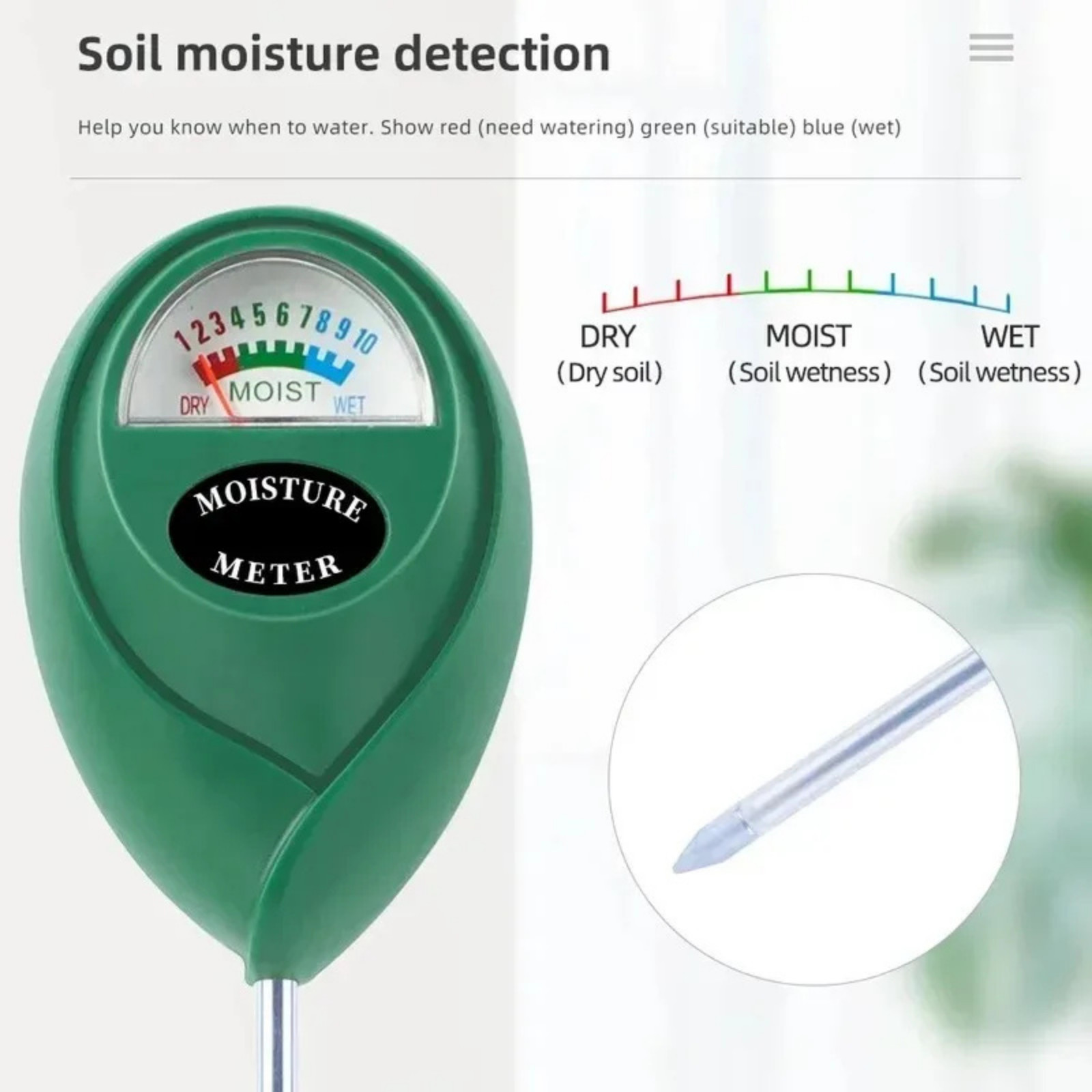 Soil Moisture Meter Watering Plant No Battery Required Water Moisture Hygrometer