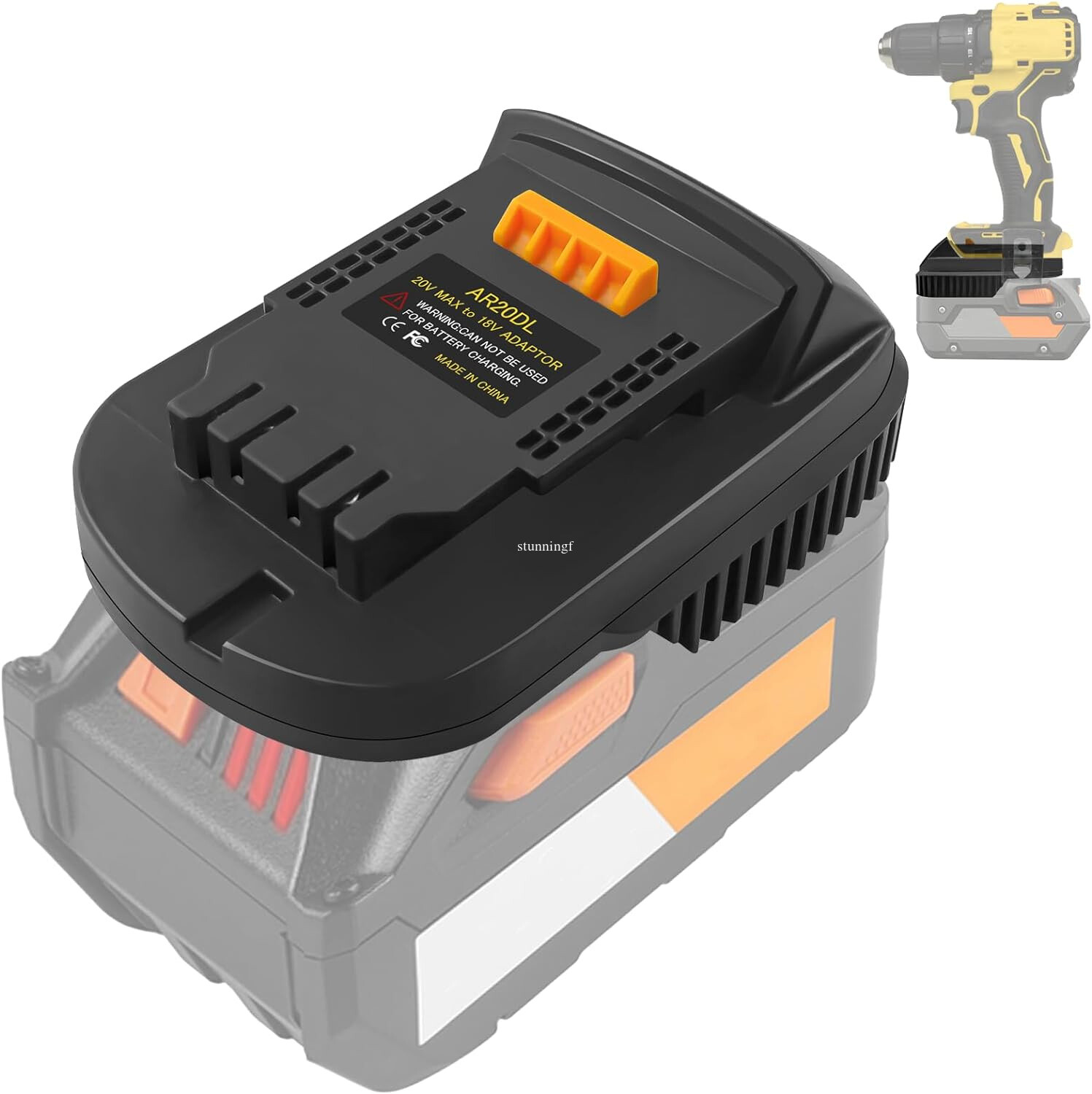 Battery Adapter for Ridgid 18V Li-ion convert to for Dewalt 20v Power Drill