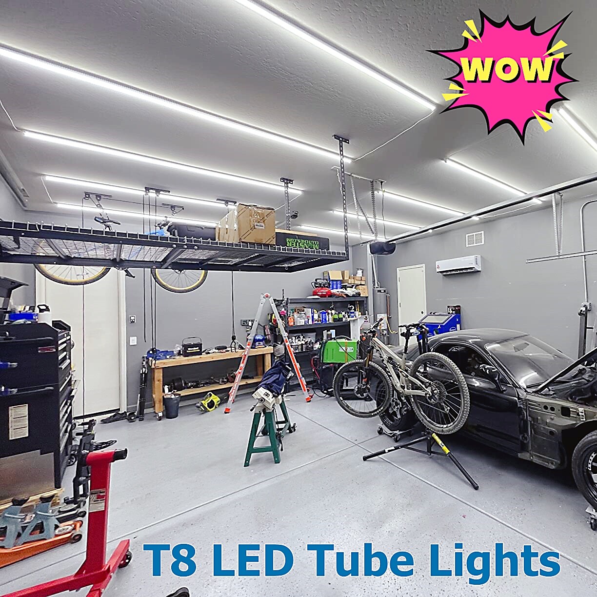 T8 8FT LED Shop Light Bulbs 45W 72W 120W Single Pin FA8 8 Foot LED Shop Lights