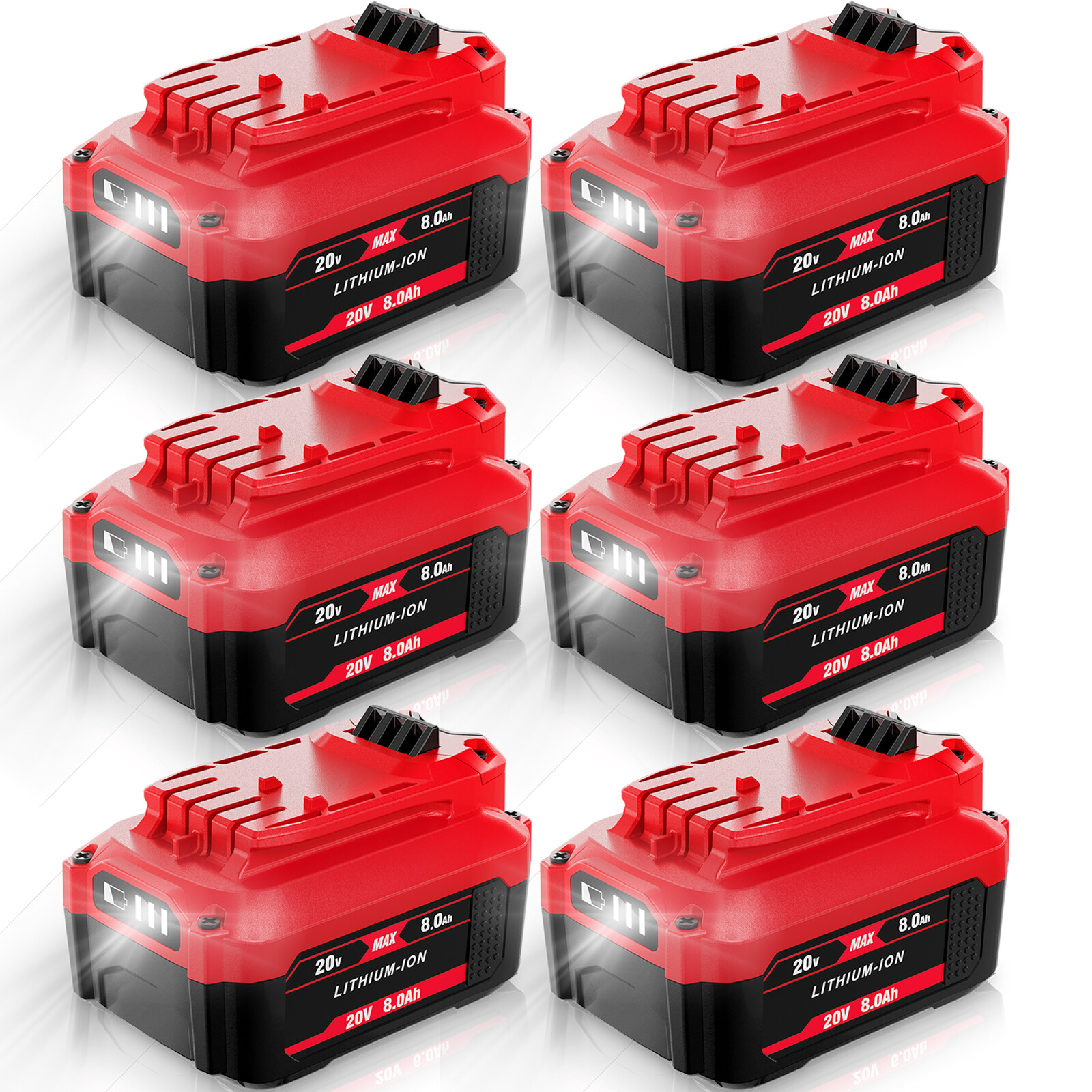 1/6 X For Craftsman 20V 8.0Ah Lithium-ion Battery Pack CMCB205 CMCB204 CMCB202