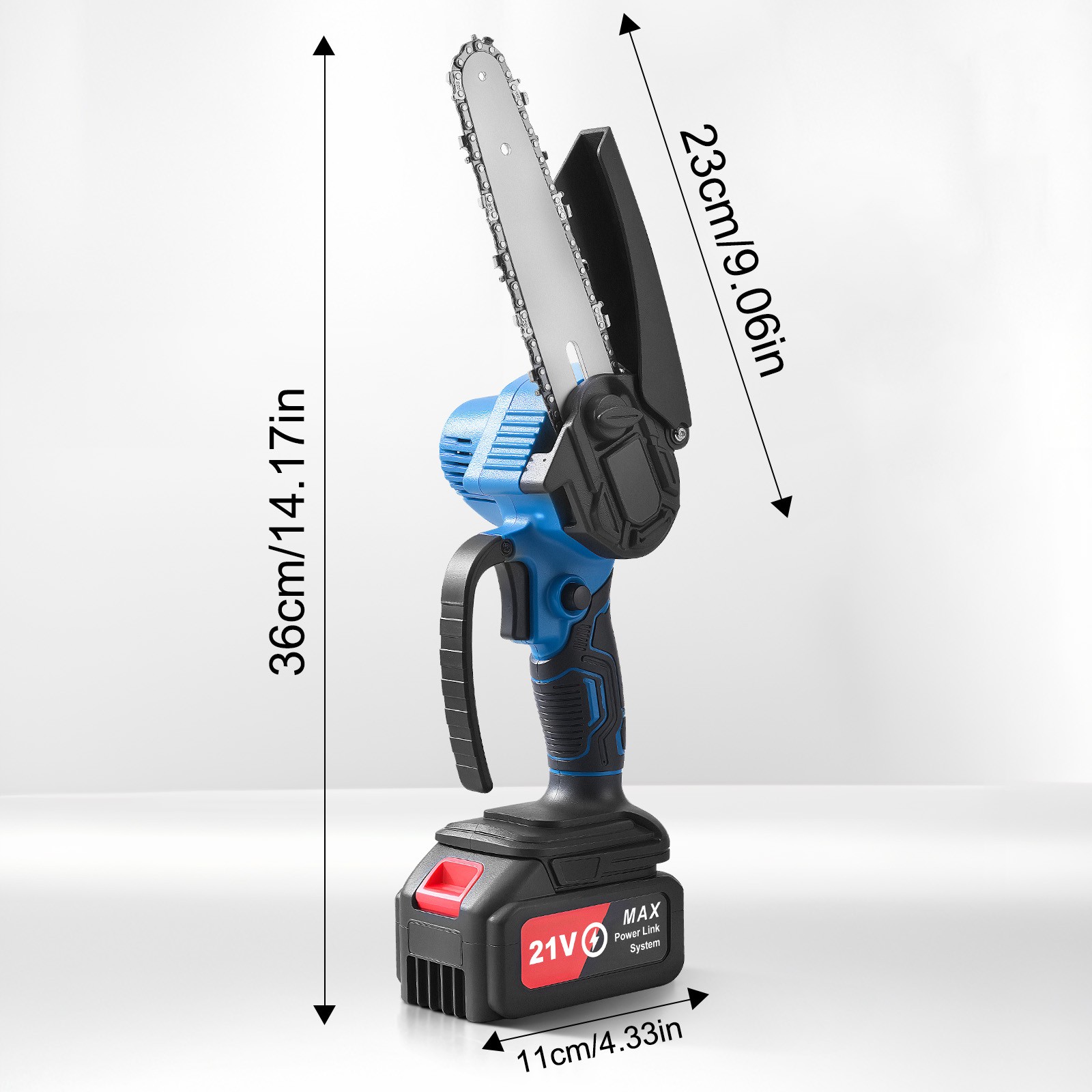 6 Inch 21V Cordless Mini Chainsaw, Handheld Electric Chain Saw for Wood Cutting