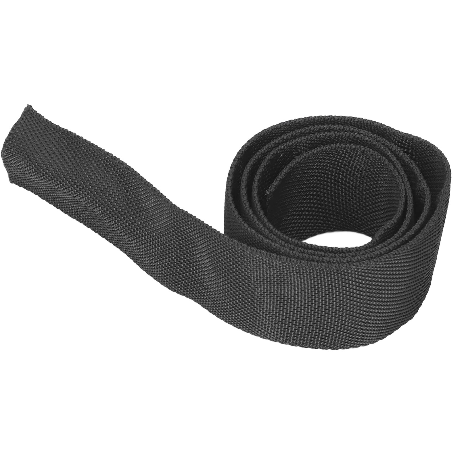 Polyester Winch Rope Protective Sleeve – Universal 5cm Width Cable Line, Black (