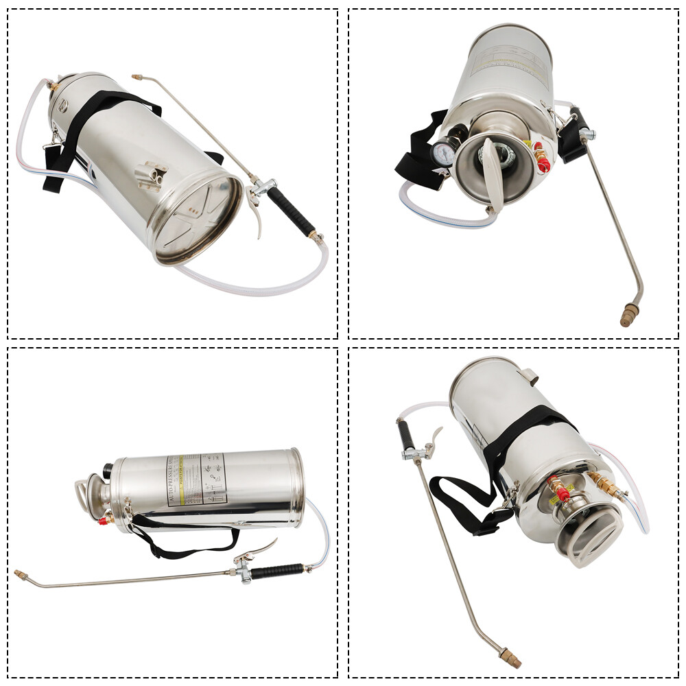 2Gallon Stainless Steel Sprayer 8L Hand Pump Sprayer Garden And Lawn Cleaning