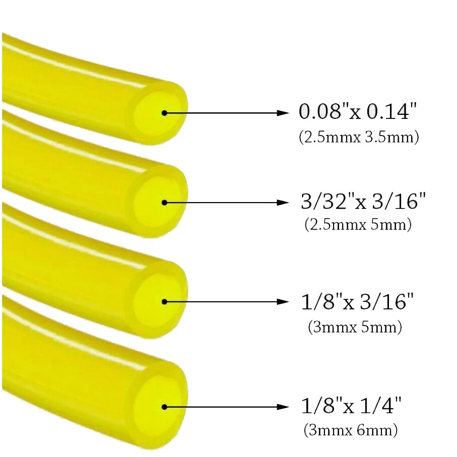 4 Sizes Fuel Line Hoses 16 Feet Petrol Tubing Chainsaw Common Weedeater 2 Cycle