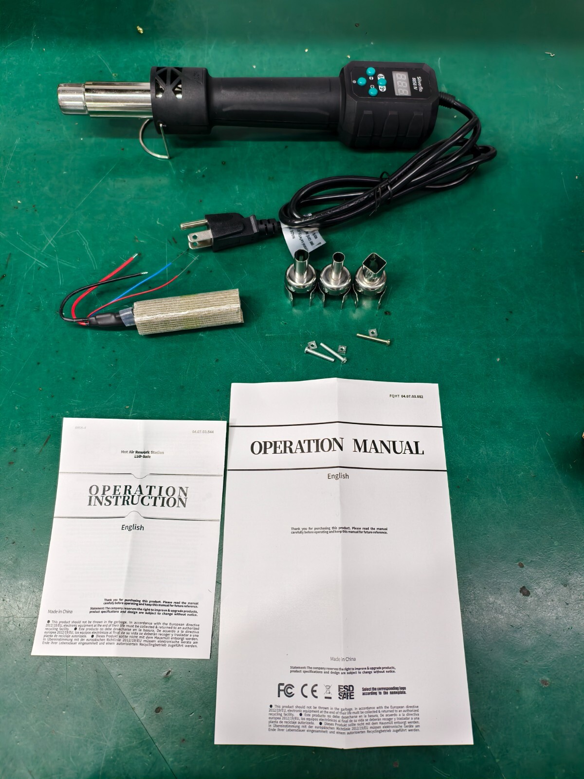 Digital Hot Air Gun Handle Kit – Soldering & Desoldering Rework Tool for DIY