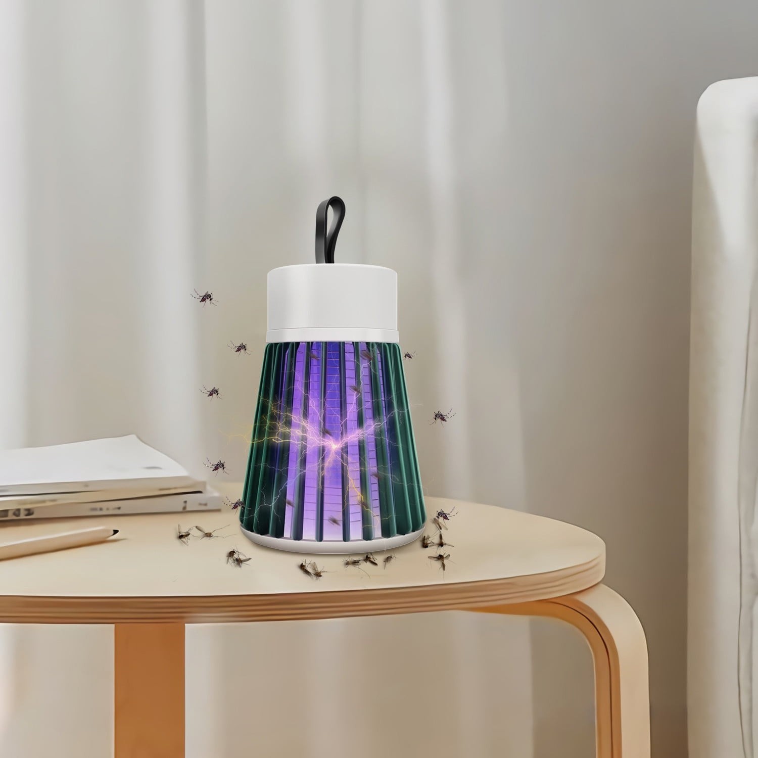 Bug Zapper Indoor Outdoor Electric Insert Killer Fly Mosquito Trap Light, White