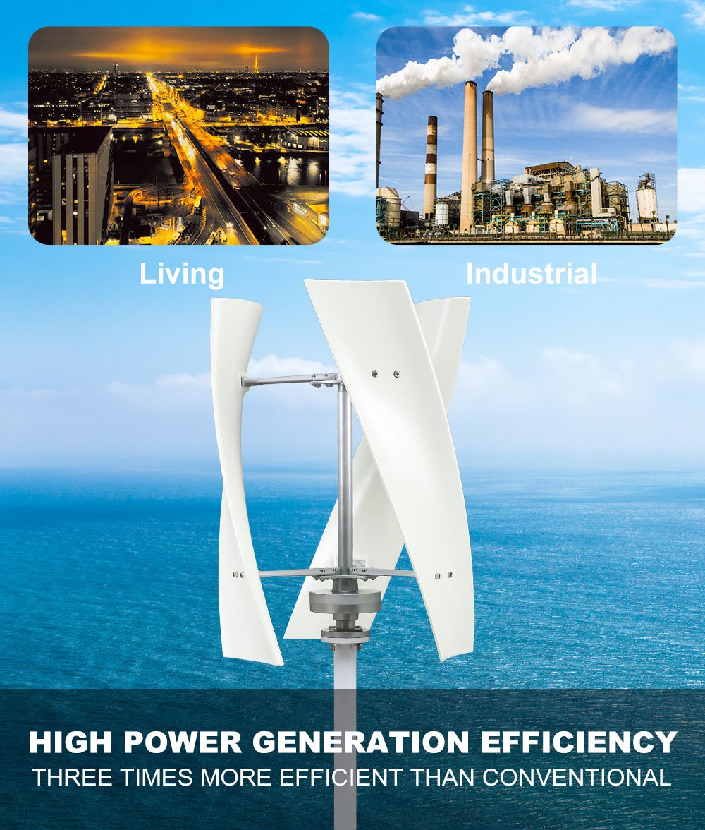 3000W 48V DC Vertical Wind Power Turbine Generator Controller Home Windmill Kit