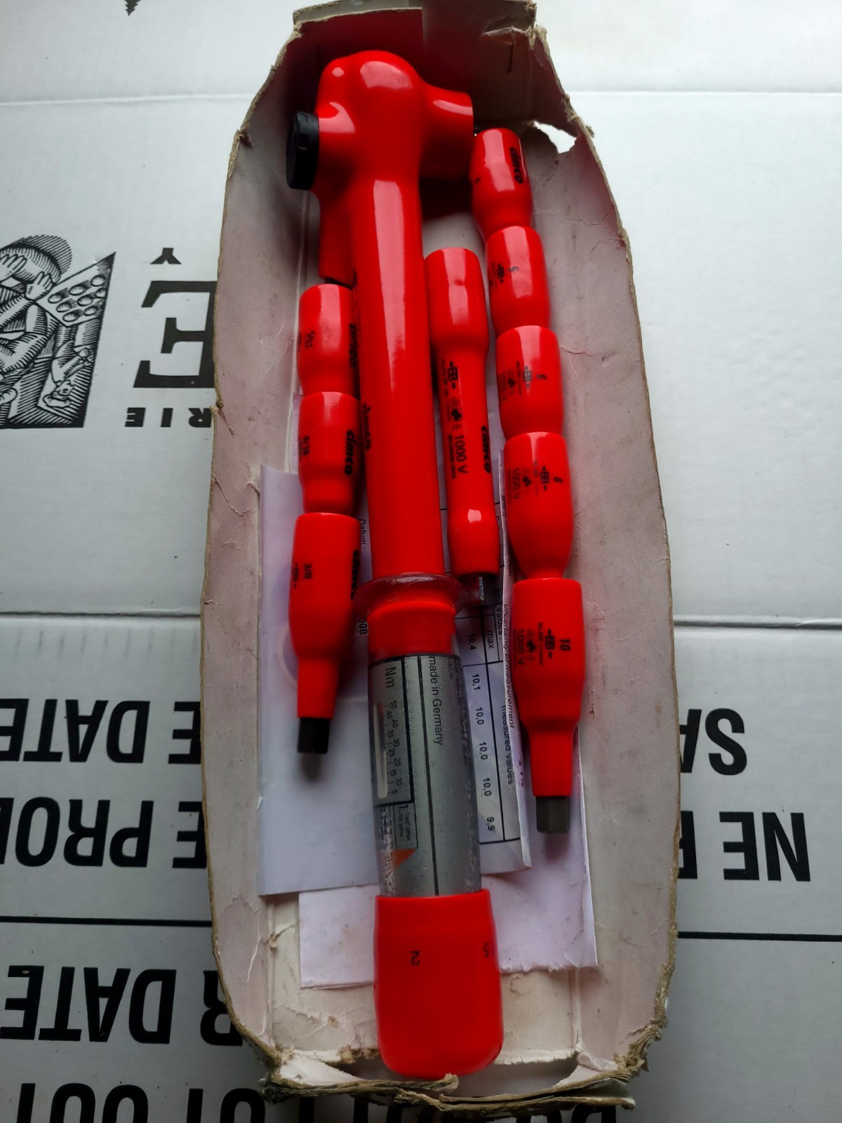 Wiha 307-3/8 3/8” Insulated Torque Wrench 1000V 0-50 Nm 0-35 lbf ft Tool