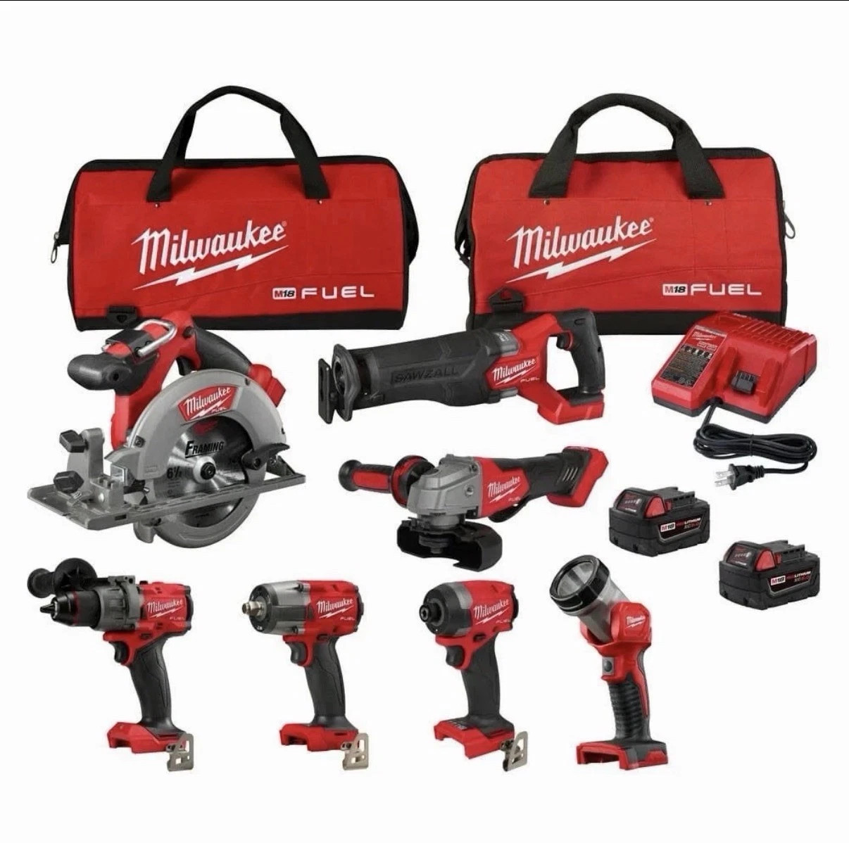 Milwaukee 3697-27 M18 FUEL 18V 7 Tool Cordless Lithium-Ion Combo Kit