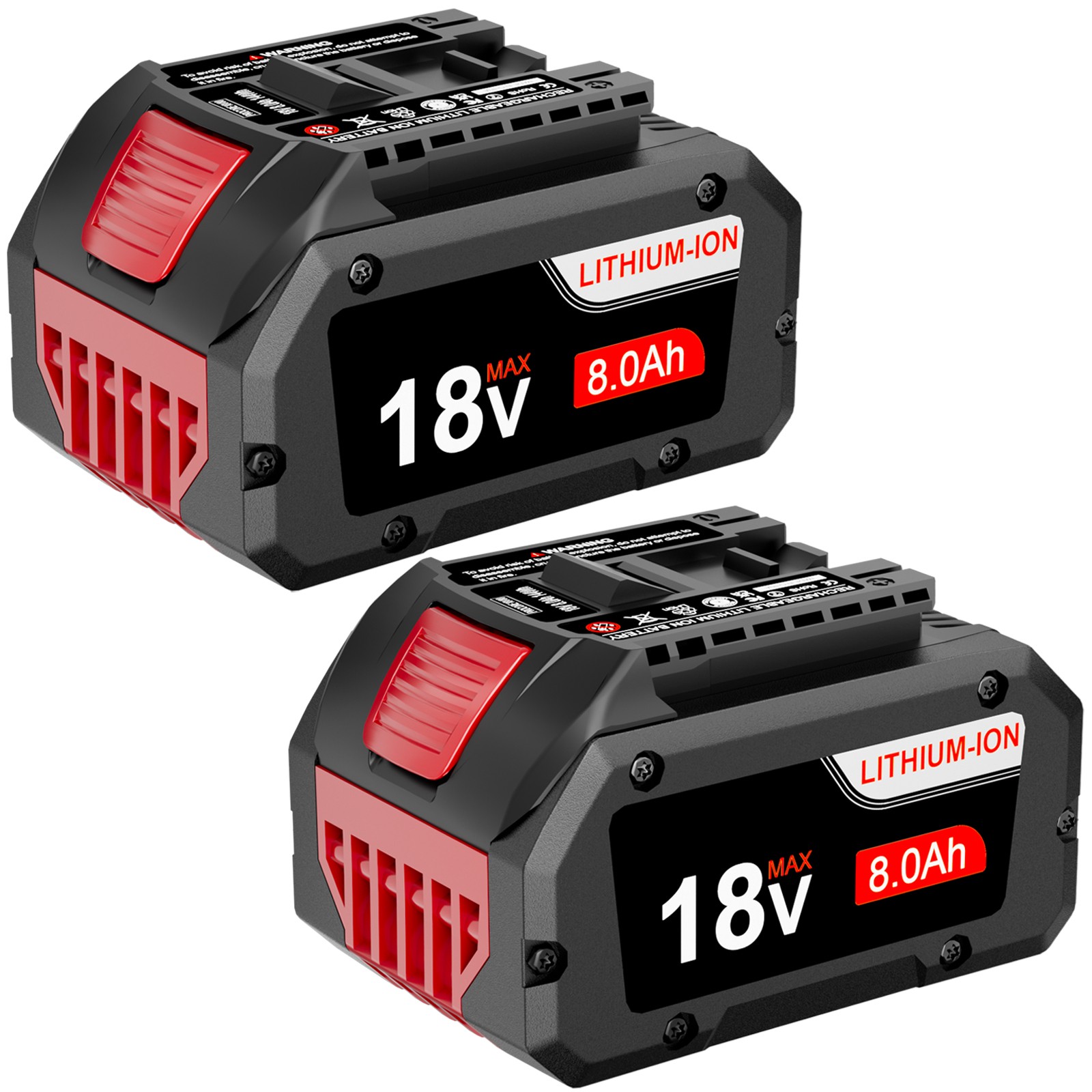 2 Pack 18V Battery For Bosch 18V 8.0AH Li-ion BAT609 BAT610G BAT618 GSR18V-LI