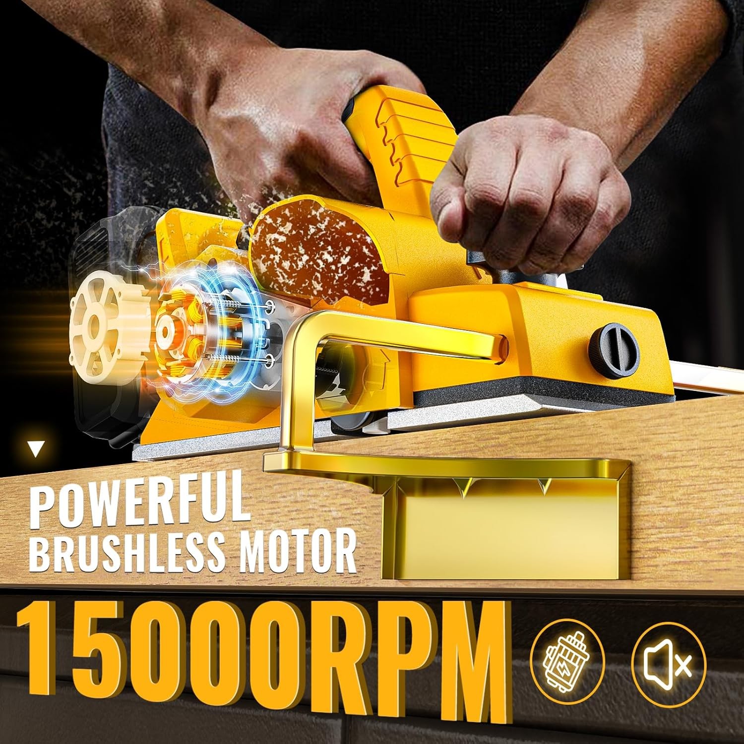 Cordless Electric Hand Planer: 3-1/4-Inch Handheld Planer Compatible with Dewalt