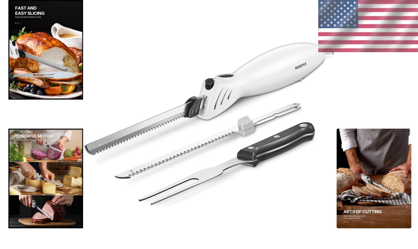 Ambidextrous Z3042 Electric Knife for Easy Meat & Bread Carving – Modern Design