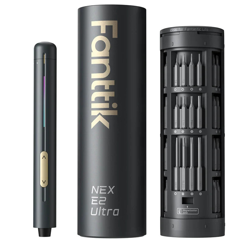 Fanttik E2 Ultra Mini Electric Screwdriver, Cordless Screwdriver, Max 0.6N.m, 50