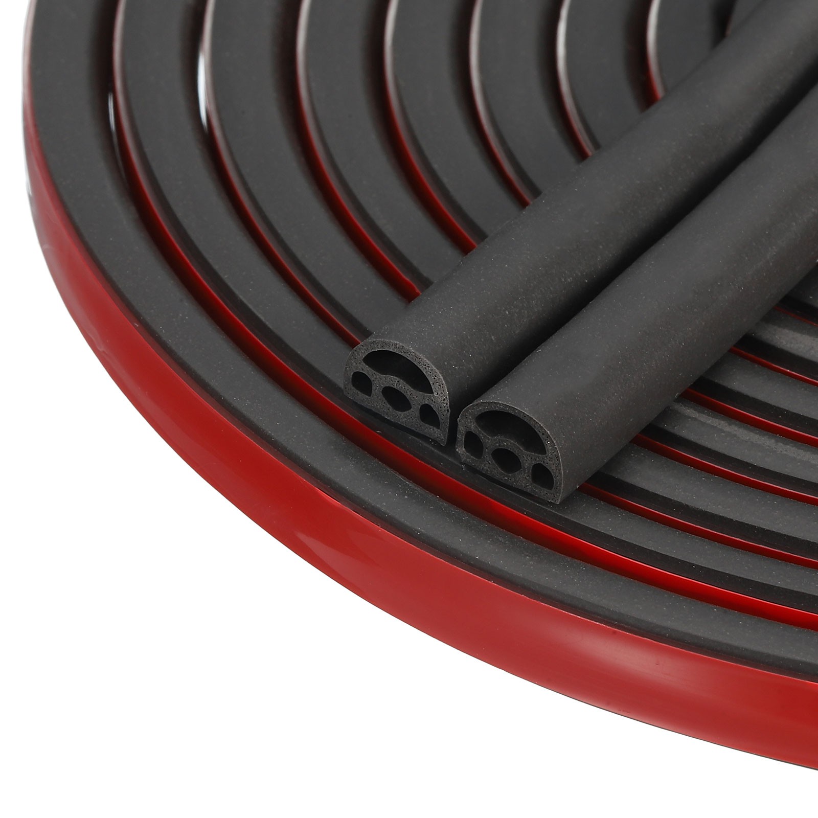 20 ft Silicone Weather Stripping Door Seal Strip, , 0.35″ x 0.24″, Black