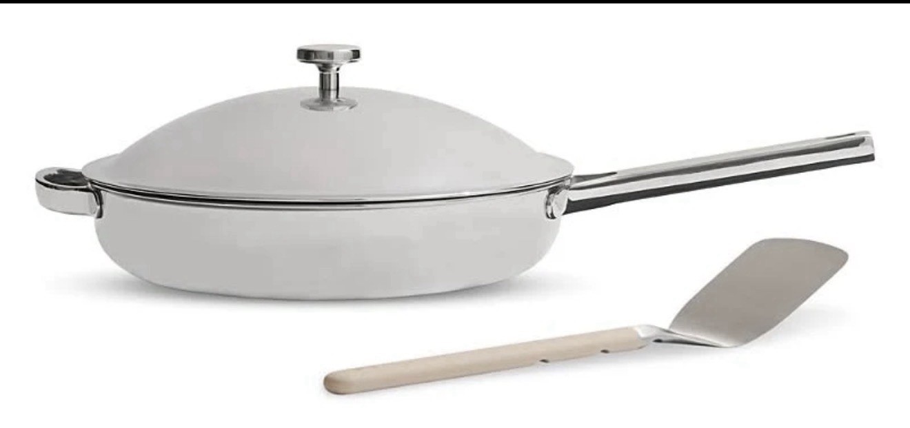 Our Place Titanium Always Pan Pro Chrome 2.96 Qt / 2.8 L Chrome W Spatula