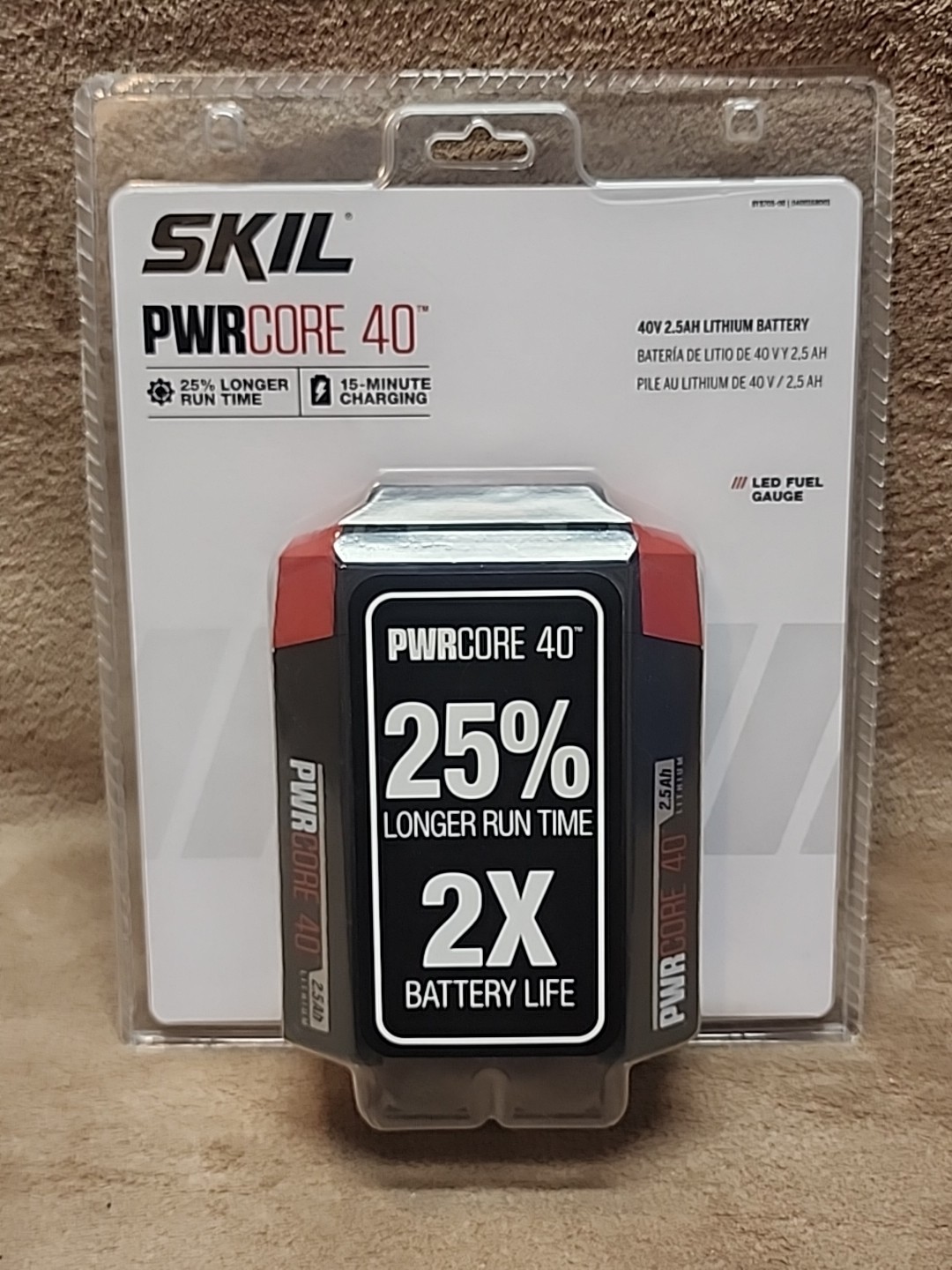 SKIL PWRCORE 40 RECHARGEABLE LITHIUM ION BATTERY, BY8705-00, 40V 2.5 Ah