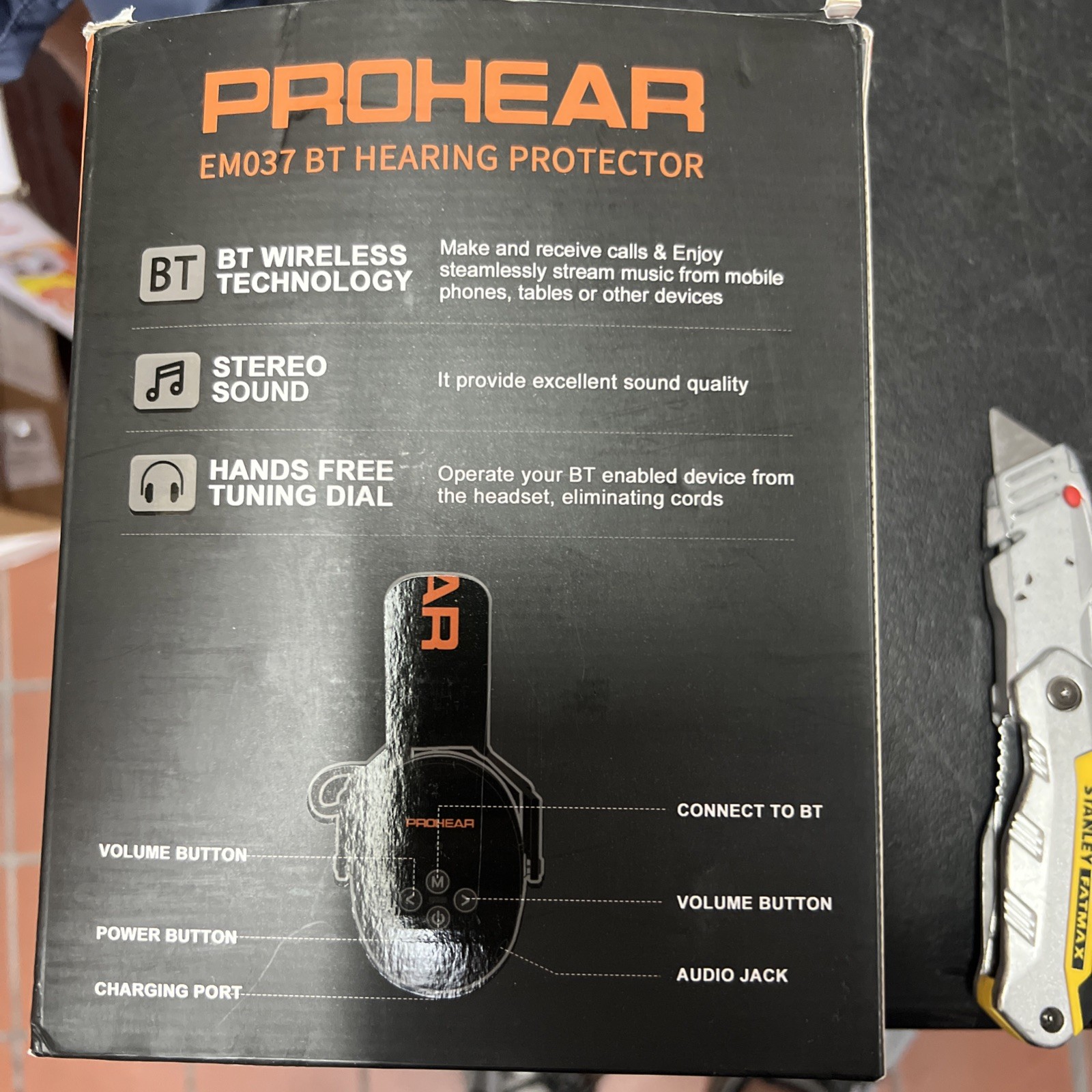 Headphones Prohear EM037 Bluetooth Hearing Protector 30dB Noise Reduction – NEW