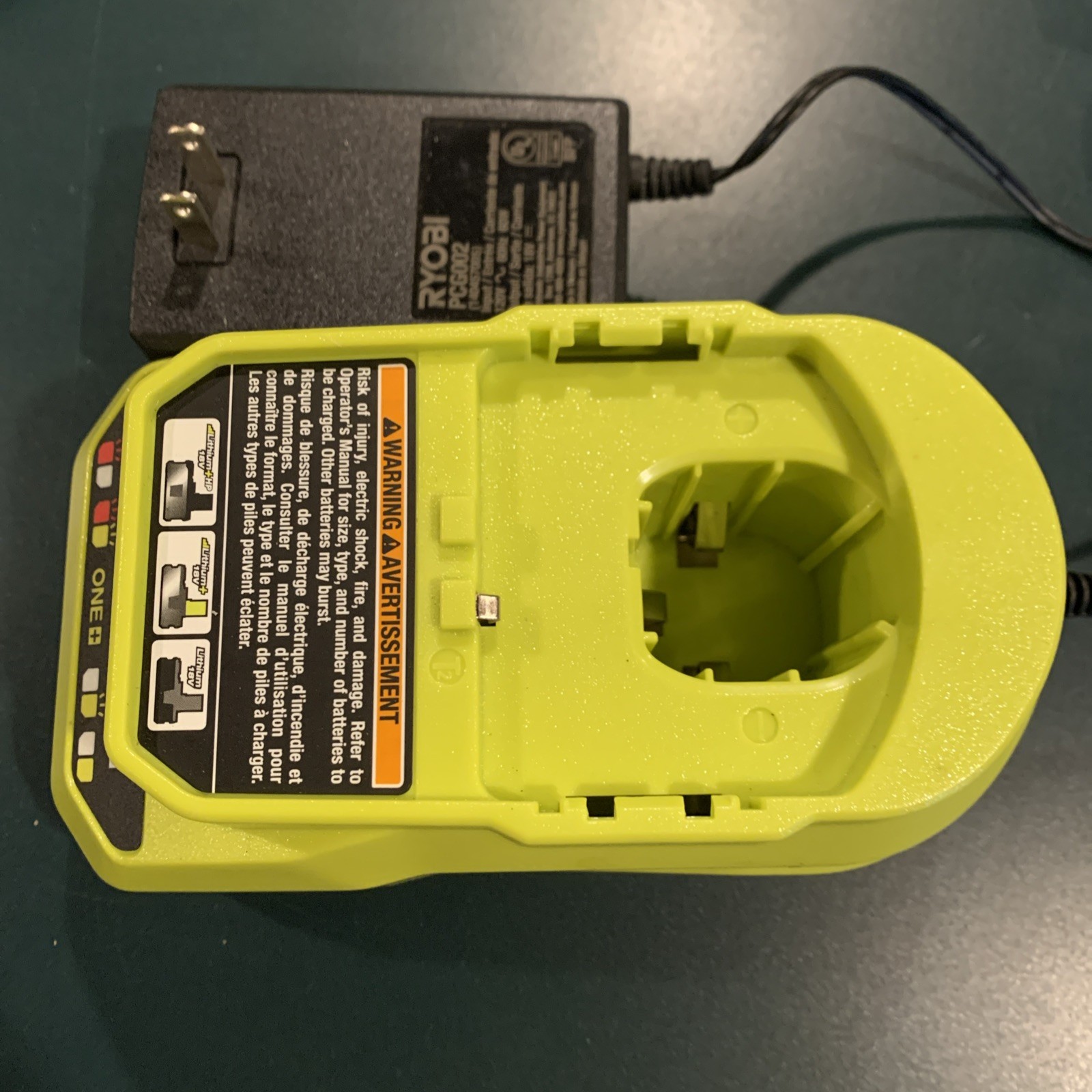 Ryobi One + Lithium Ion Charger 18 V 6ft Cord PCG002