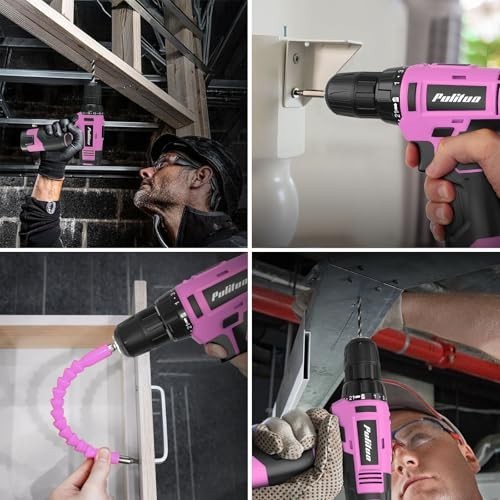 149 Piece Pink Cordless Drill Set 12V 1300mAh Battery Included Tool Kit
