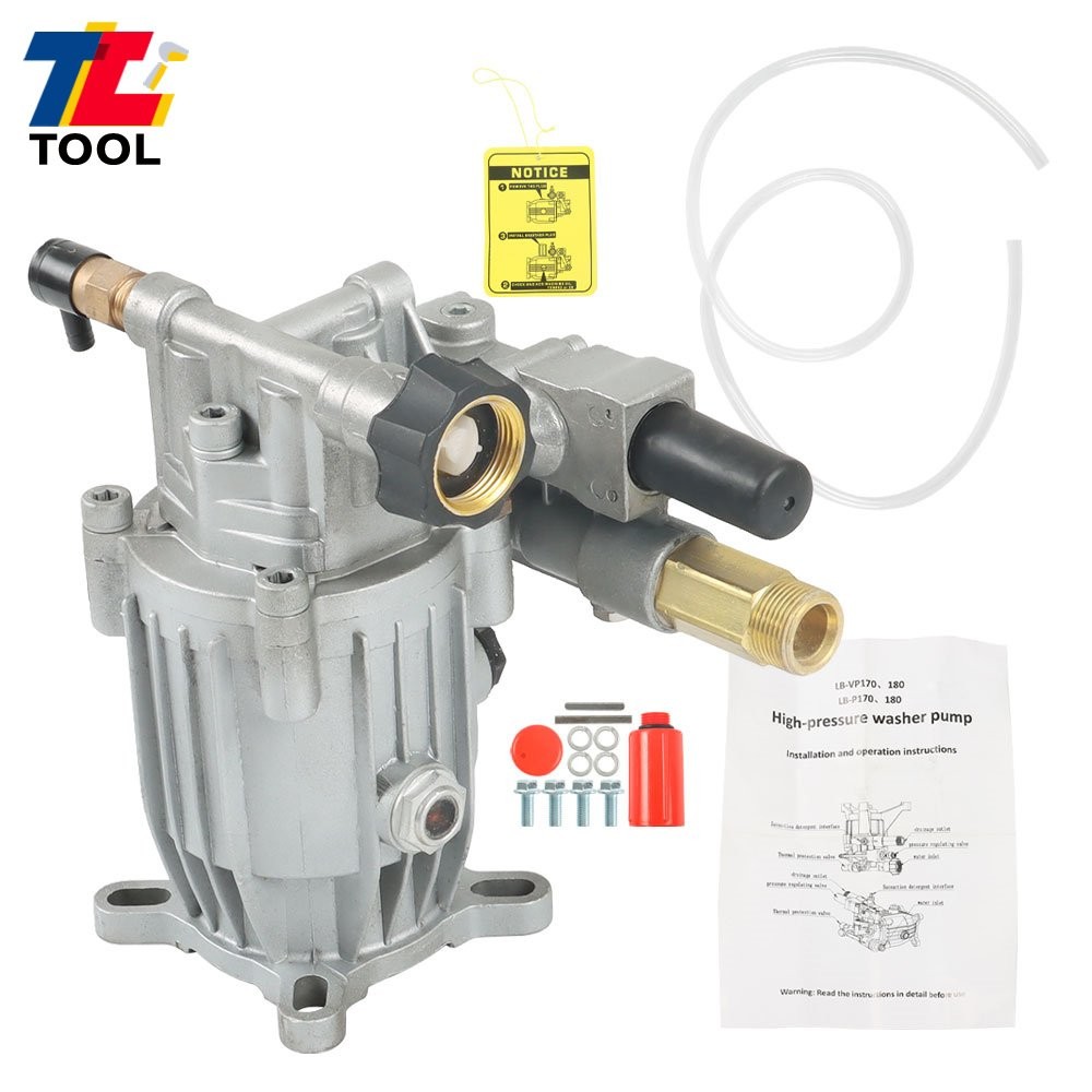 Pressure Washer Pump Horizontal 3/4″Shaft – MAX 3000 PSI Oil Sealed 2.5 GPM