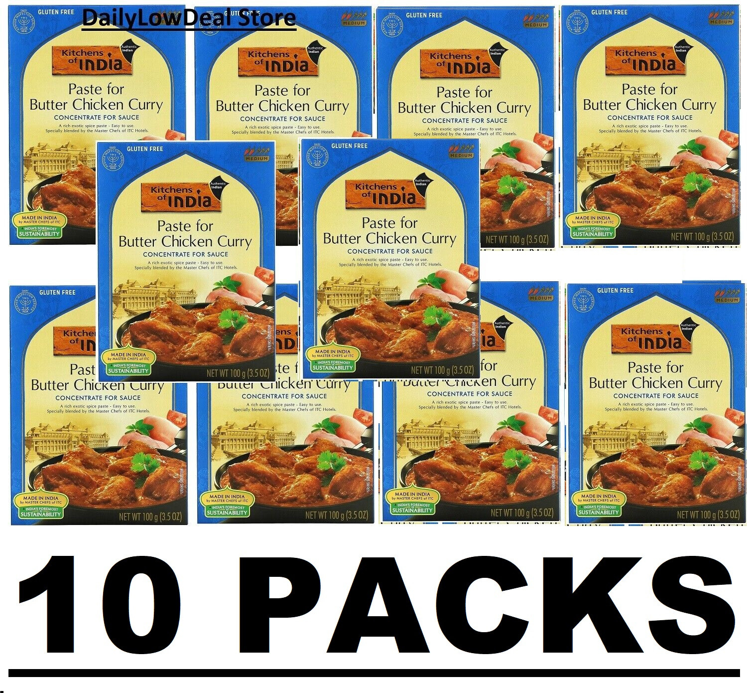 10 PACKS – Kitchens Of India Butter Chicken Curry Paste 3.5 oz EXP: 05/2025