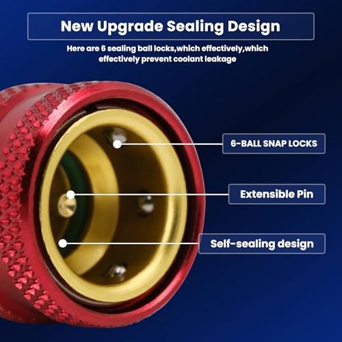 R1234YF Adapter, R1234yf to R134a Quick Coupler, High Low Side Conversion Kit