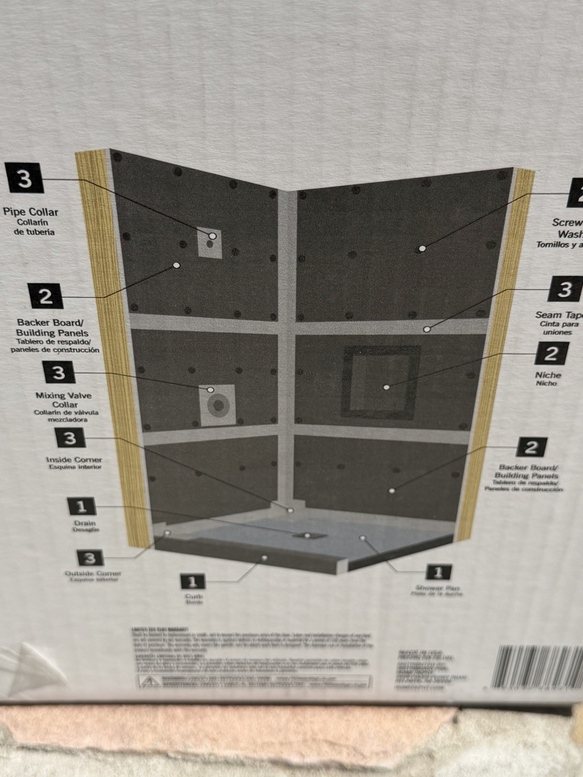 Everbilt Watershield Shower System 13.25 in. x 15.25 in. x 3.5 in. Shower Niche