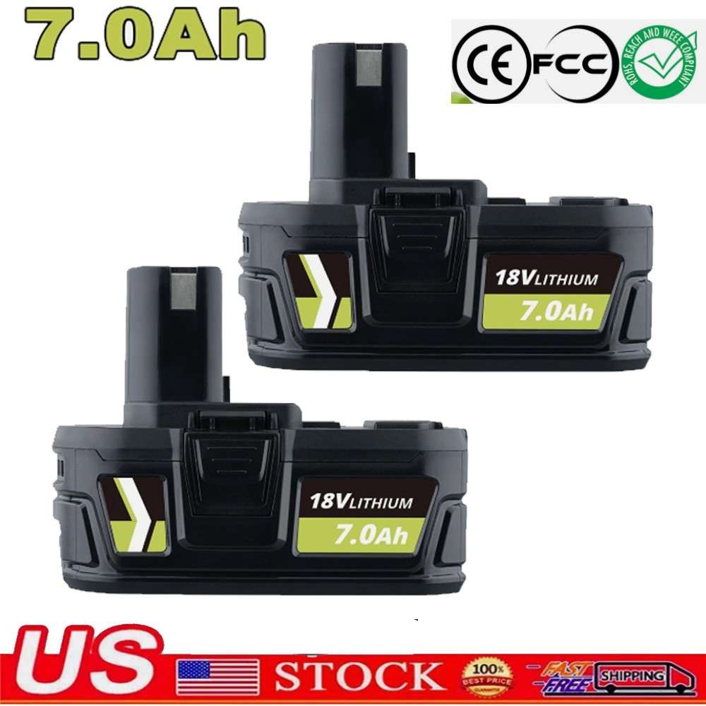 2PACK 7.0Ah For RYOBI 18V Battery One Plus High Capacity P108 Lithium-Ion P102